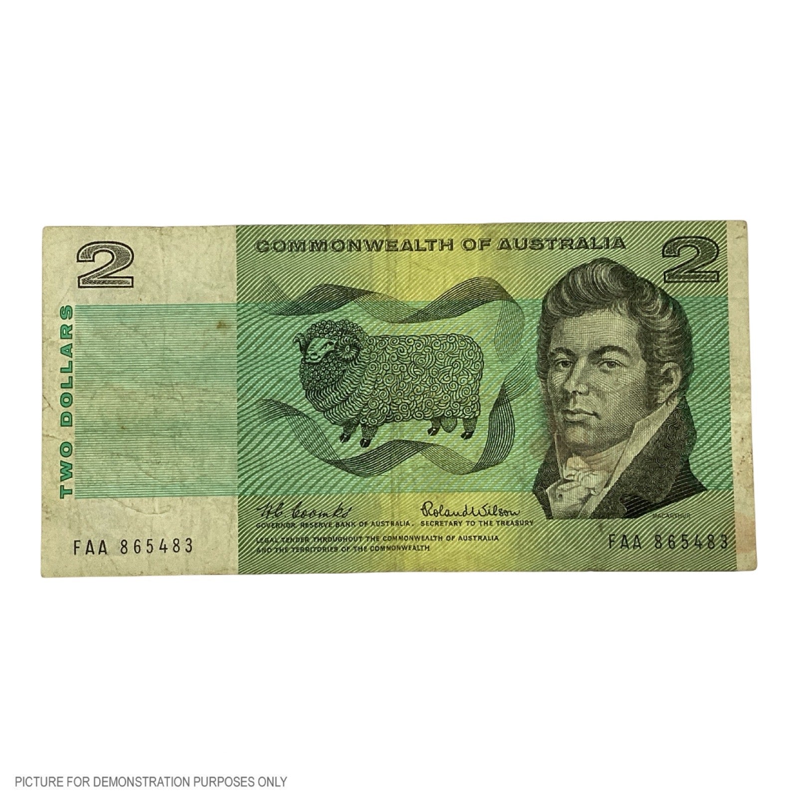 1966 F- $2 Coombs/Wilson Paper Note (Commonwealth of Australia)